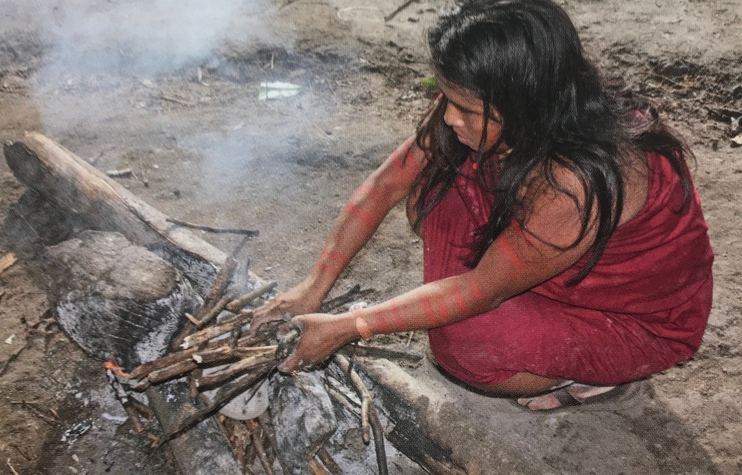 Awajun Pottery fire