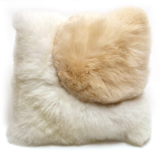 Intiearth Alpaca Fur Pillow Luna Colorblock