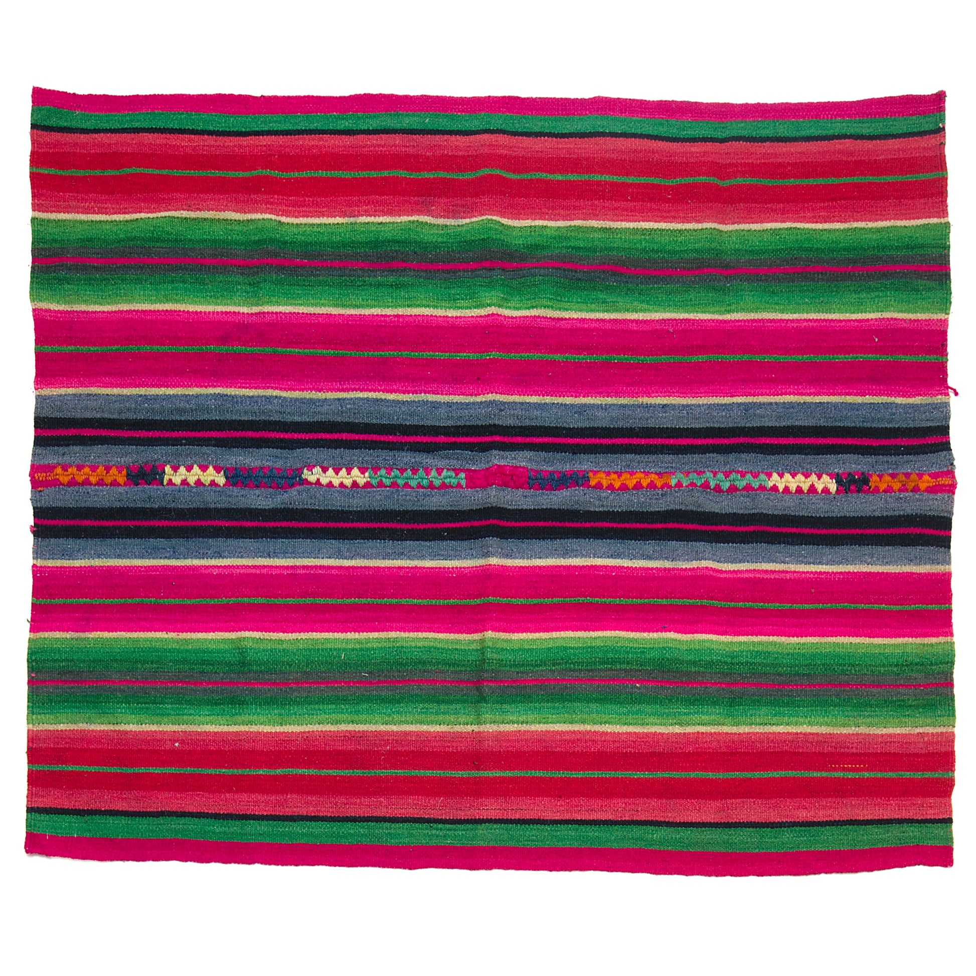 Intiearth vintage Peruvian Frazada multipurpose colorful textile