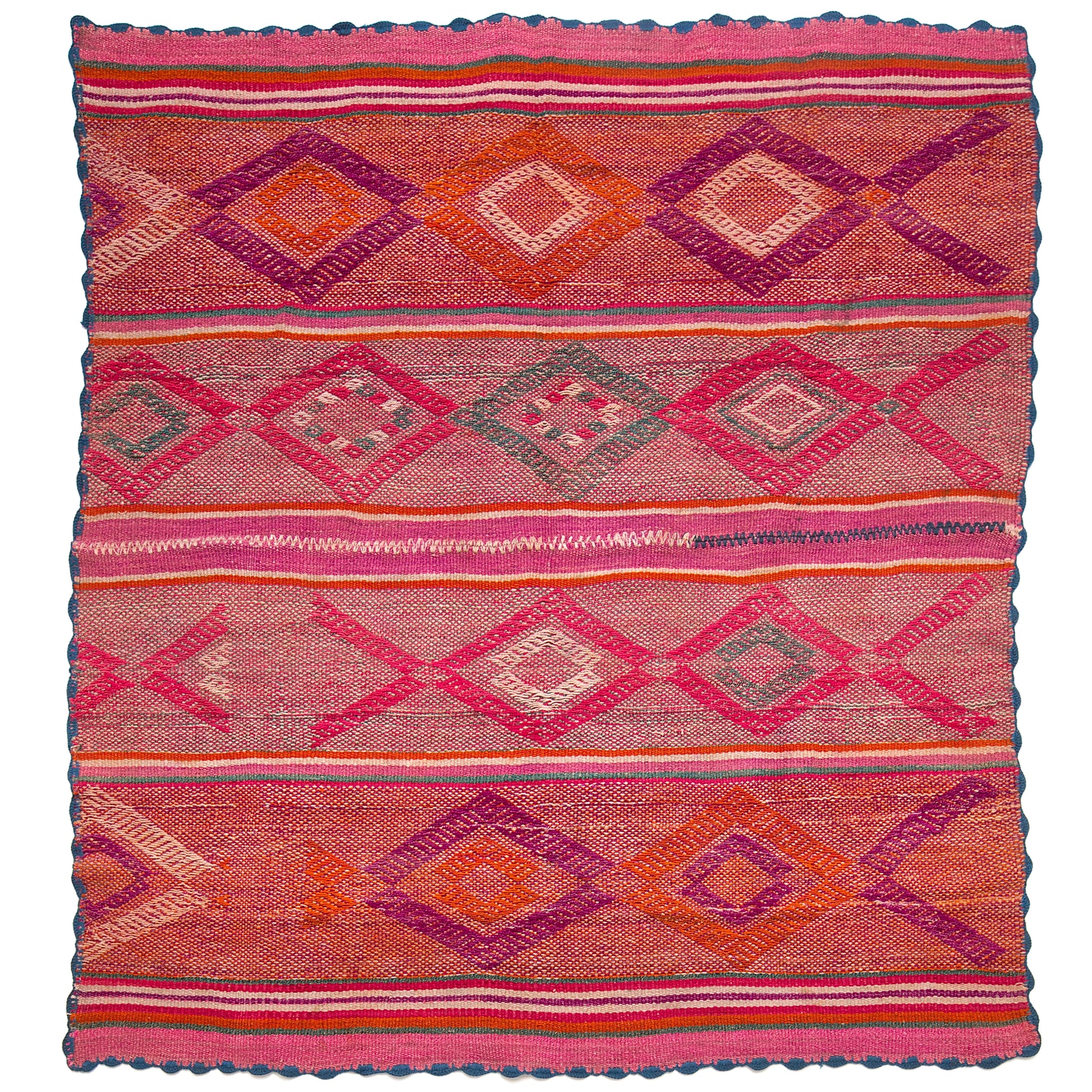 Intiearth vintage Peruvian Frazada multipurpose colorful textile